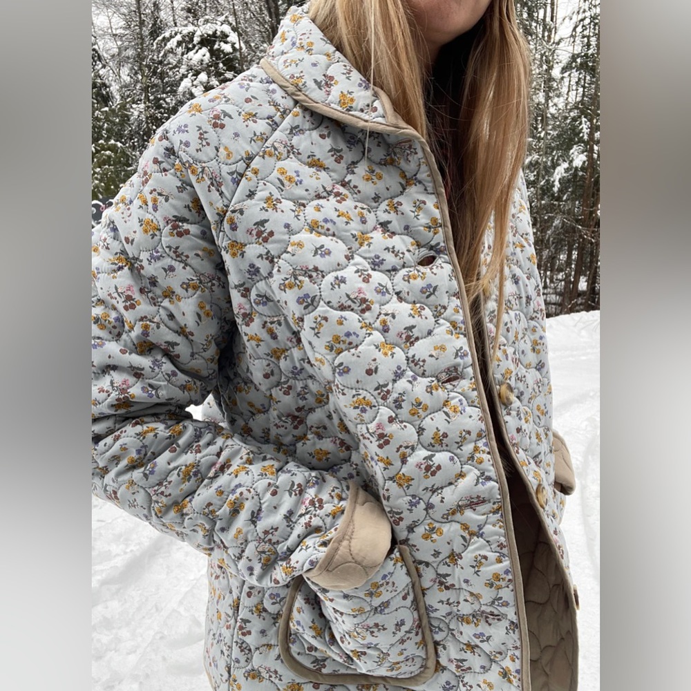Mable reversible floral quilted chore jacket size L